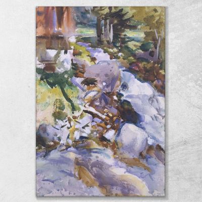 Rauschender Bach John Singer Sargent, jss259 drucken auf leinwand