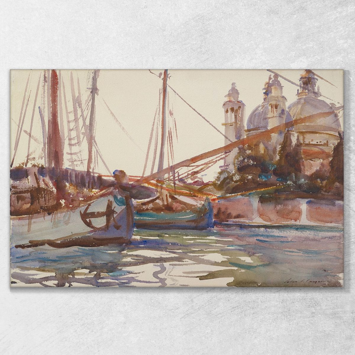 Santa Maria Della Salute Venice  John Singer Sargent jss264 quadro stampa su tela