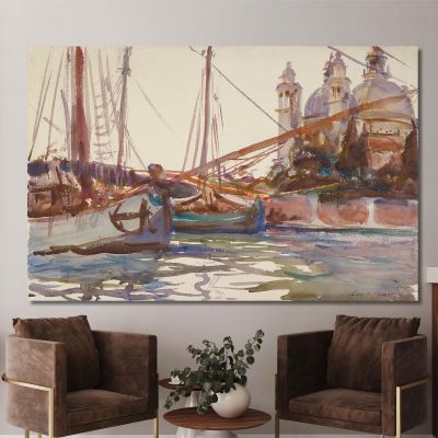 Santa Maria Della Salute Venice  John Singer Sargent jss264 quadro stampa su tela