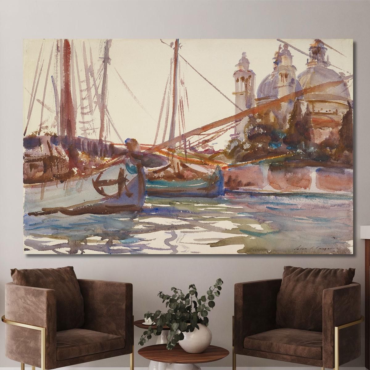 Santa Maria Della Salute Venice  John Singer Sargent jss264 quadro stampa su tela