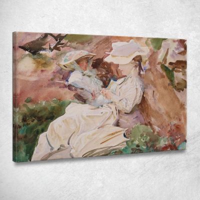 Simplon La Signora Barnard E Sua Figlia Dorothy John Singer Sargent jss274 quadro stampa su tela