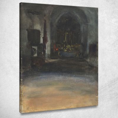 Interno Della Chiesa Spagnola John Singer Sargent jss281 quadro stampa su tela