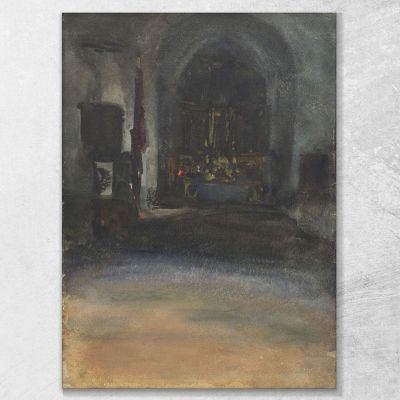 Intérieur De L'Église Espagnole John Singer Sargent, jss281 tableau impression sur toile