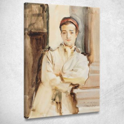 Convalescente Spagnolo John Singer Sargent jss282 quadro stampa su tela