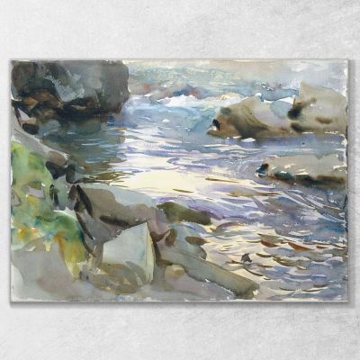 Ruscello E Rocce John Singer Sargent, jss291 quadro stampa su tela