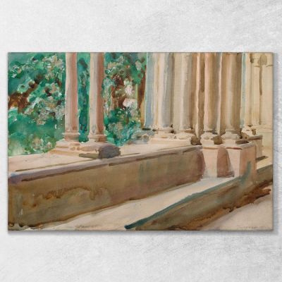 Terrasse Und Garten Von Tarragona John Singer Sargent, jss300 drucken auf leinwand