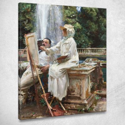 The Fountain Villa Torlonia Frascati Italy John Singer Sargent jss311 quadro stampa su tela