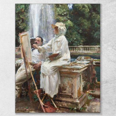 Der Brunnen Villa Torlonia Frascati Italien John Singer Sargent, jss311 drucken auf leinwand