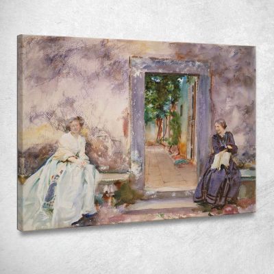 Il Muro Del Giardino John Singer Sargent jss312 quadro stampa su tela