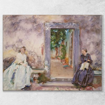 Die Gartenmauer John Singer Sargent, jss312 drucken auf leinwand