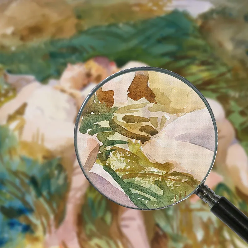 Tableau John Singer Sargent 'Tommies Baignade' - Toile/cadre, Prêt à Accrocher - Neuf