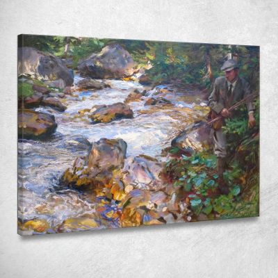 Ruscello Di Trote Nel Tirolo John Singer Sargent jss340 quadro stampa su tela