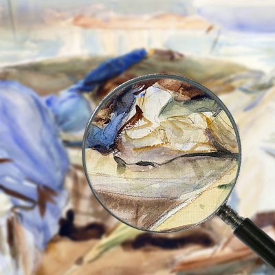Due Figure In Una Barca Isola Bella Italia John Singer Sargent jss343 quadro stampa su tela Due Figure In Una Barca Isola Bella Italia John Singer Sargent jss343 quadro stampa su tela