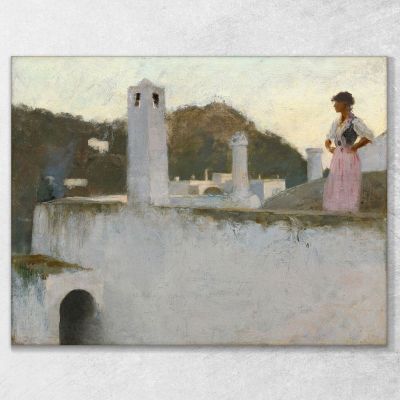 Vue De Capri John Singer Sargent, jss365 tableau impression sur toile