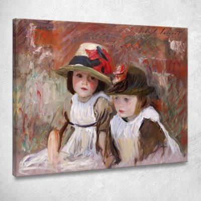 I Bambini Del Villaggio John Singer Sargent jss368 quadro stampa su tela
