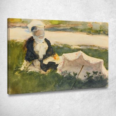 Donna Con L'Ombrellone John Singer Sargent jss375 quadro stampa su tela