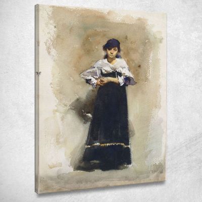 Giovane Donna Con Gonna Nera John Singer Sargent jss378 quadro stampa su tela