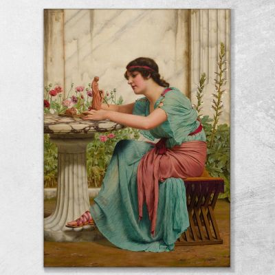 A Dilettante John William Godward jwg4 quadro stampa su tela