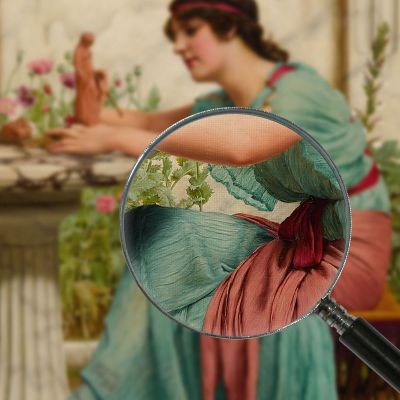 A Dilettante John William Godward jwg4 quadro stampa su tela