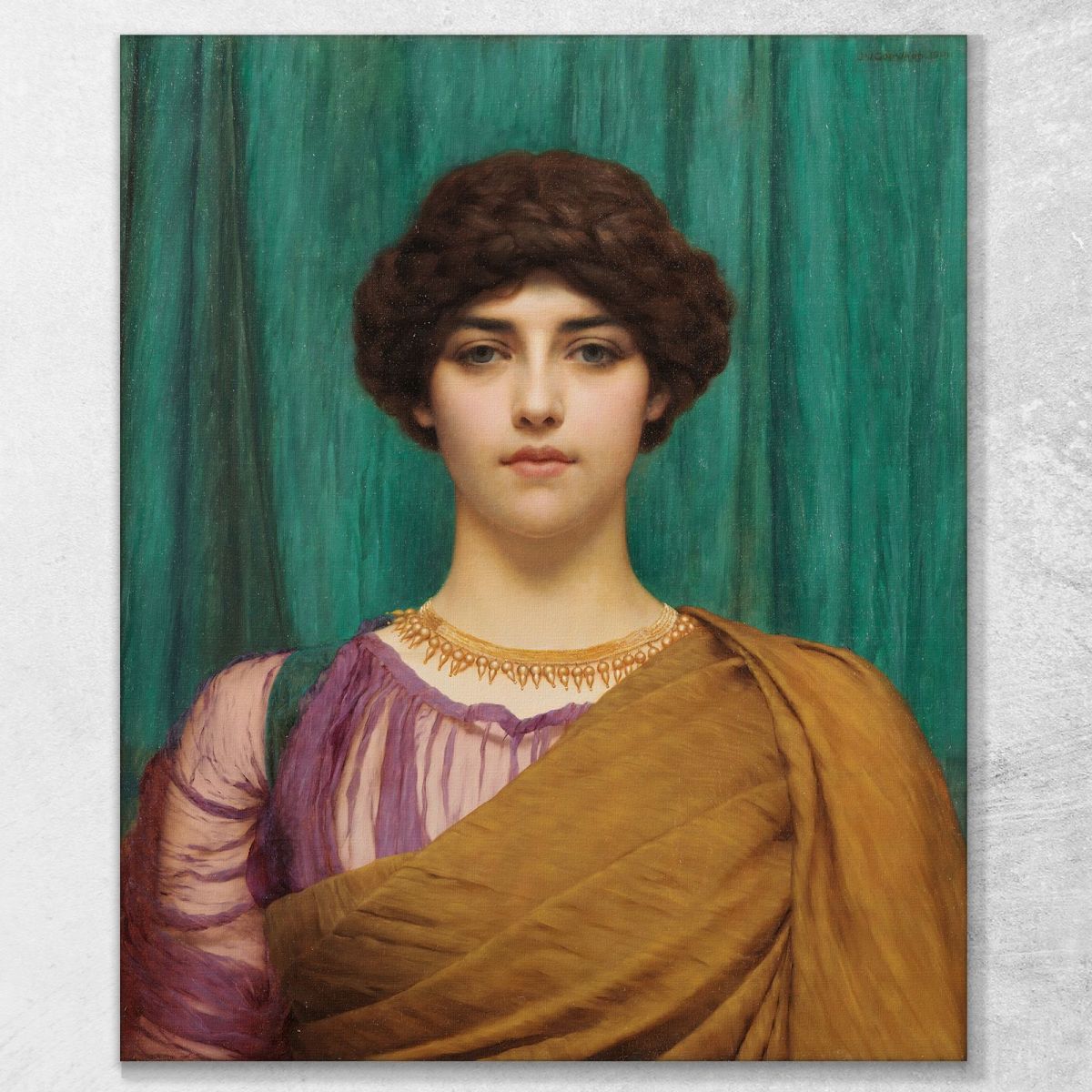 Una Dama Pompeiana John William Godward jwg9 quadro stampa su tela