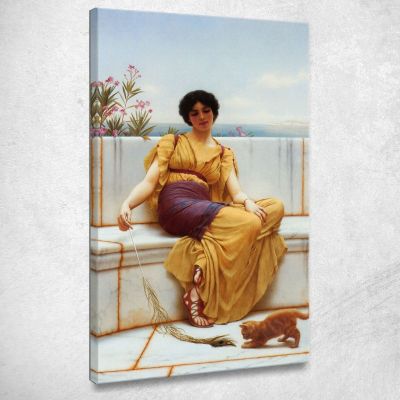 Tableau Sur Toile - Une Dame Pompéienne 2 - John William Godward - Impression Toile Jwg7 - Décoration Murale