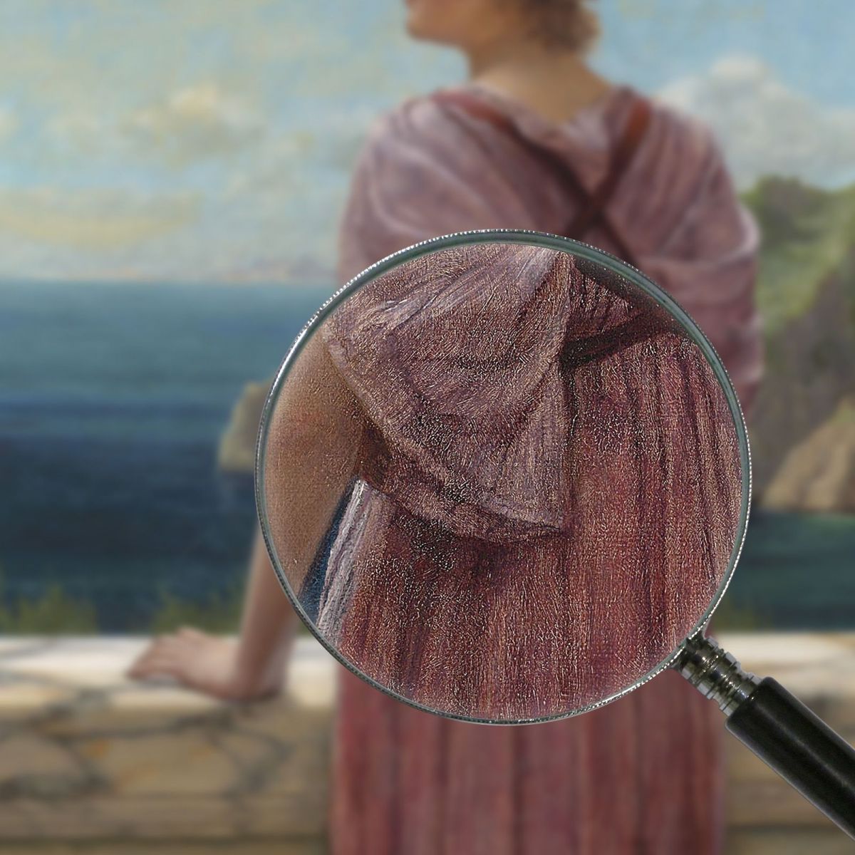 Ricordi Uno Studio John William Godward jwg51 quadro stampa su tela