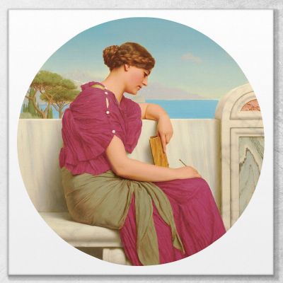 La Risposta John William Godward jwg70 quadro stampa su tela