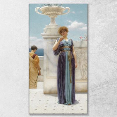 L'Anello Di Fidanzamento 2 John William Godward jwg74 quadro stampa su tela