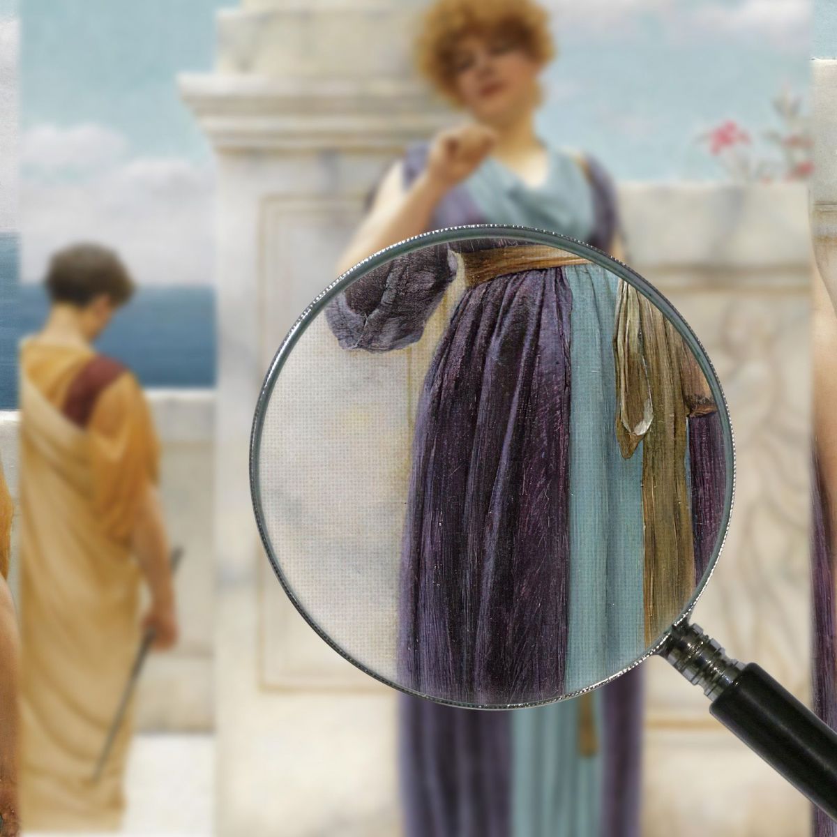 L'Anello Di Fidanzamento 2 John William Godward jwg74 quadro stampa su tela