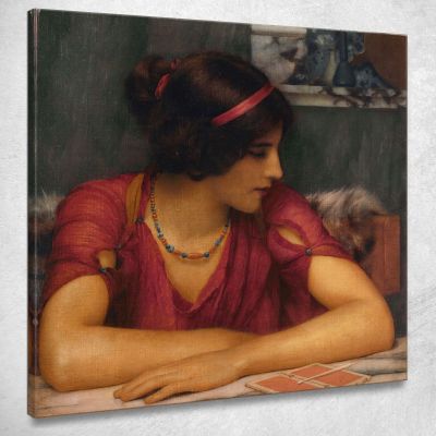 La Lettera A Fanciulla Classica John William Godward jwg77 quadro stampa su tela