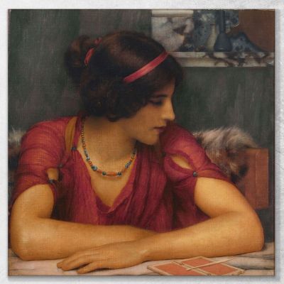 La Lettera A Fanciulla Classica John William Godward jwg77 quadro stampa su tela