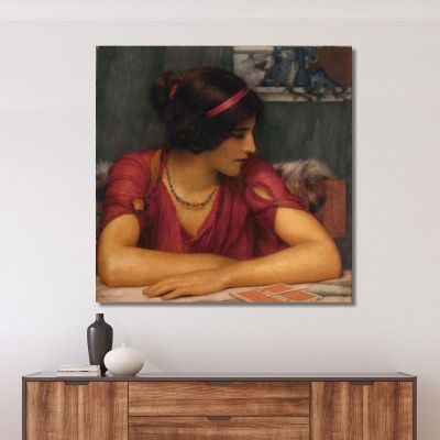 La Lettera A Fanciulla Classica John William Godward jwg77 quadro stampa su tela