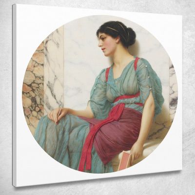 La Lettera D'Amore John William Godward jwg78 quadro stampa su tela