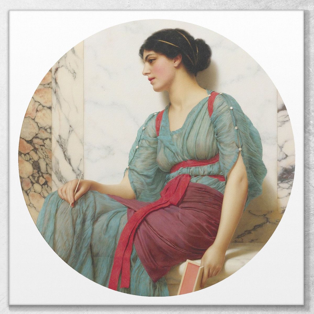 La Lettera D'Amore John William Godward jwg78 quadro stampa su tela