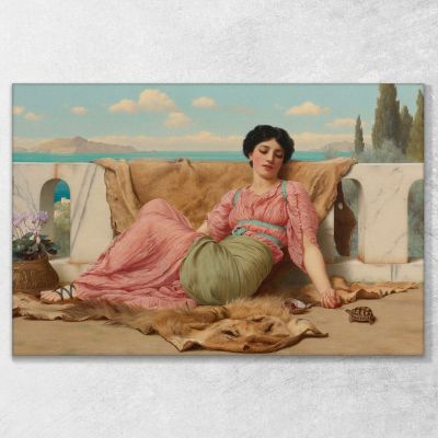 L'Animale Tranquillo John William Godward jwg80 quadro stampa su tela