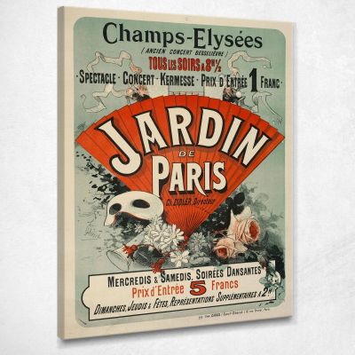 Champs-Elyséesgiardino Di Parigi Jules Chéret jch24 quadro stampa su tela