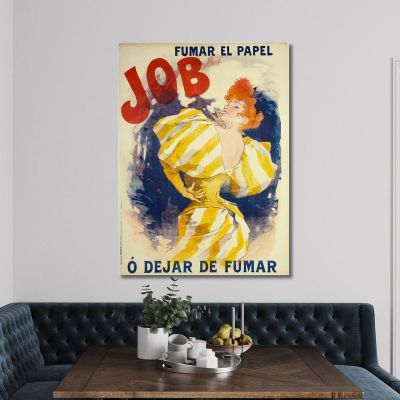 Fumare Documenti O Smettere Di Fumare Jules Chéret jch39 quadro stampa su tela