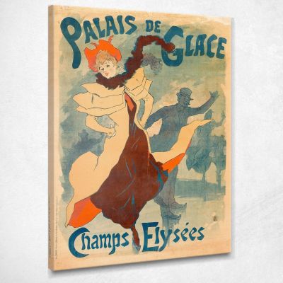 Pista Di Pattinaggio Jules Chéret jch45 quadro stampa su tela