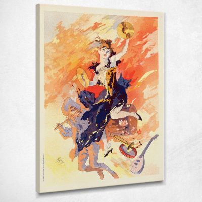 La Musica Jules Chéret jch55 quadro stampa su tela