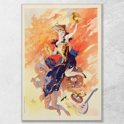 The Music Jules Chéret, jch55 canvas print