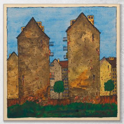 Ville Dei Lavoratori Karl Wiener, kwn19 quadro stampa su tela