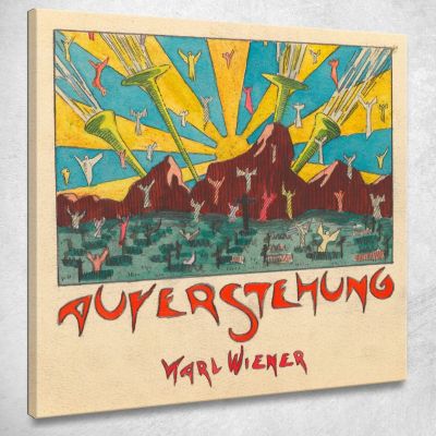 Risurrezione Karl Wiener kwn30 quadro stampa su tela