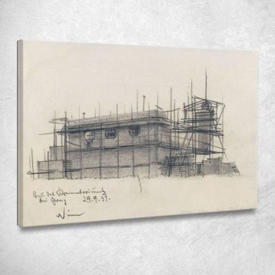 Costruzione Del Crematorio Vicino A Graz Karl Wiener kwn65 quadro stampa su tela