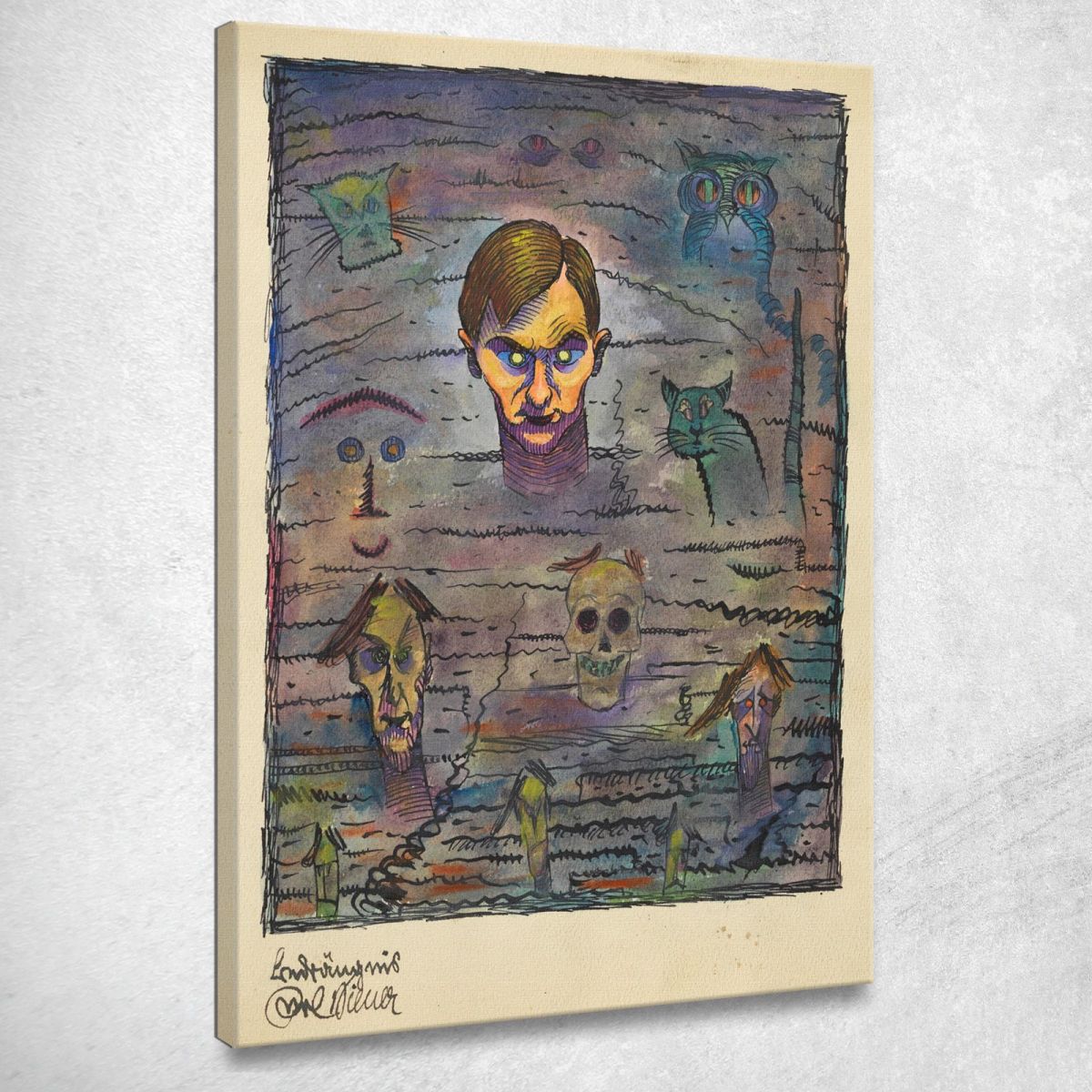 Angoscia Karl Wiener, kwn69 quadro stampa su tela