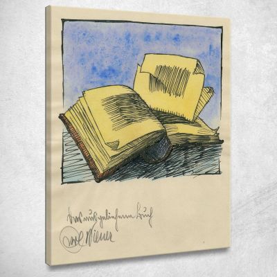Il Libro Non È Mai Stato Letto Karl Wiener kwn96 quadro stampa su tela