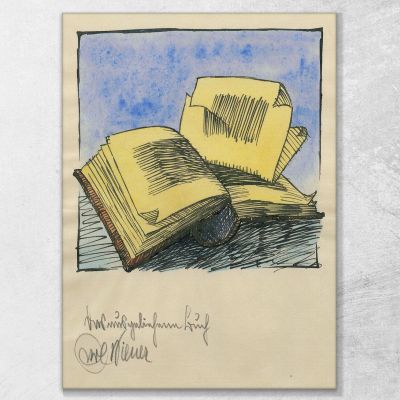 El Libro Nunca Leyó Karl Wiener, kwn96 cuadro en lienzo