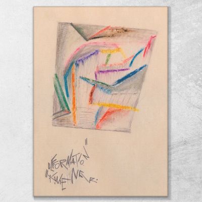 Deformazione Karl Wiener kwn104 quadro stampa su tela