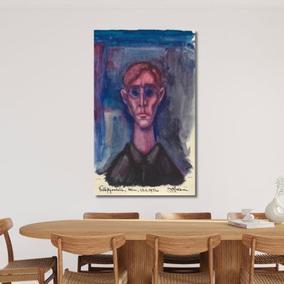 Autoritratto Della Depressione Karl Wiener kwn108 quadro stampa su tela