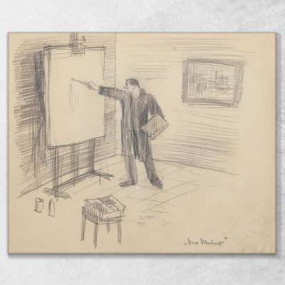 Il Pittore Karl Wiener kwn120 quadro stampa su tela Il Pittore Karl Wiener kwn120 quadro stampa su tela