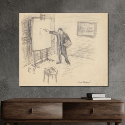 Il Pittore Karl Wiener kwn120 quadro stampa su tela Il Pittore Karl Wiener kwn120 quadro stampa su tela